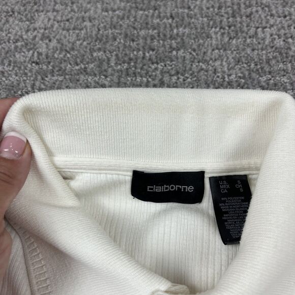 Claiborne Polo Shirt Mens Small White BMW 330i Embroidered Logo Car Auto Racing - Picture 5 of 9